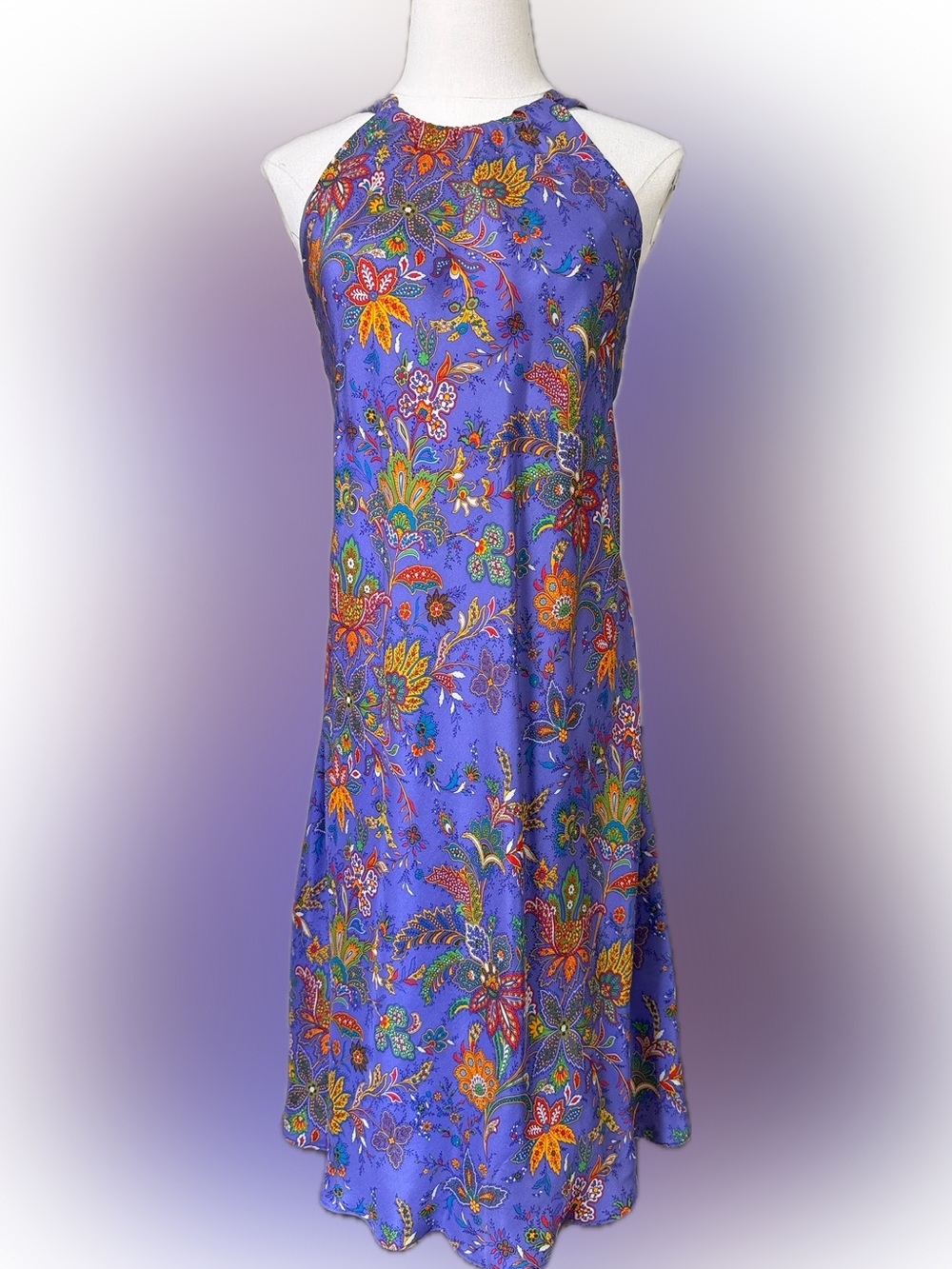 Ralph Lauren Collection Silk Halter Dress